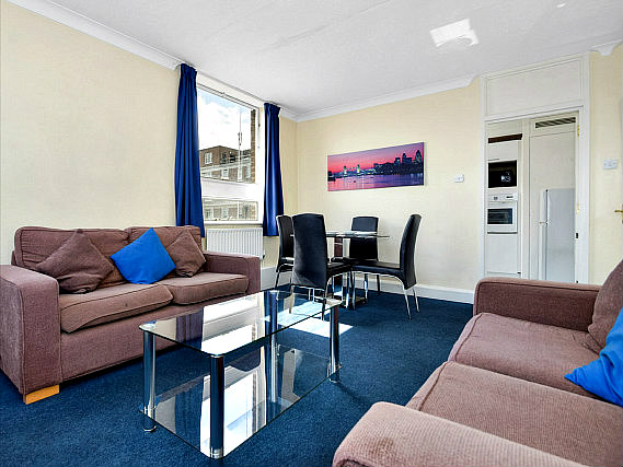 The lounge room at Access Apartments Marble Arch