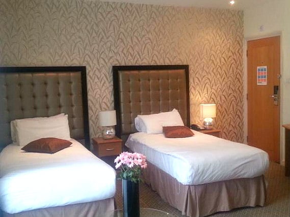 A twin room at Duke of Leinster Hotel is perfect for two guests