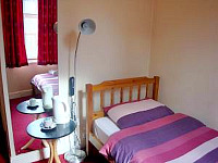 A typical single room at the London Shelton Hotel