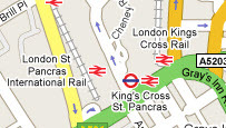 Map of Kings Cross, London
