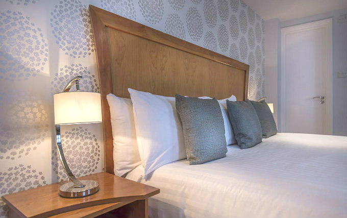 A comfortable double room at Corus Hotel Hyde Park