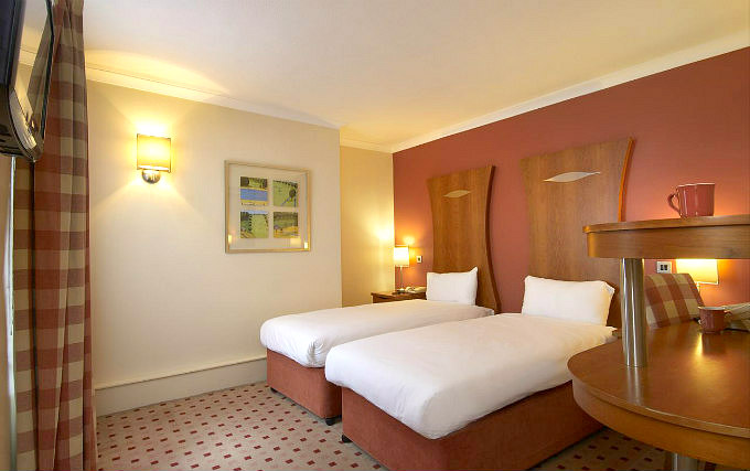 A twin room at Corus Hotel Hyde Park