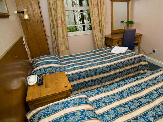 Habitación doble con camas separadas en Normandie Hotel London