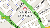 Map of Earls Court, London