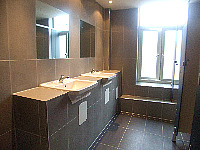 Modern, clean, and stylish bathrooms on every floor Modern, clean, and stylish bathrooms
