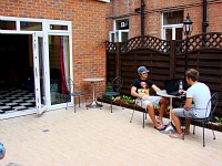 Enjoy the outdoor space at this guesthouse - a rare treat in London