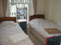 A typical twin room at the Golden Star Hostel
