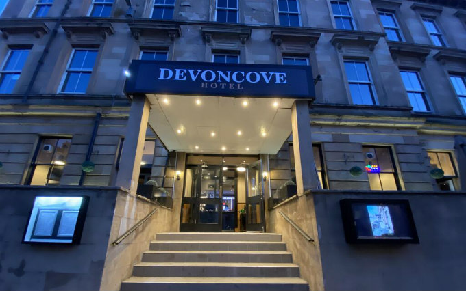 The exterior of Devoncove Hotel Glasgow