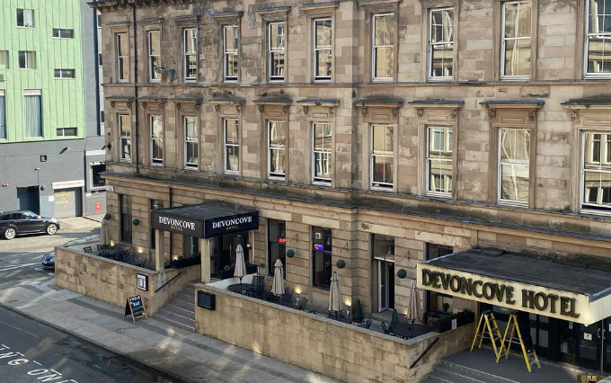 An exterior view of Devoncove Hotel Glasgow