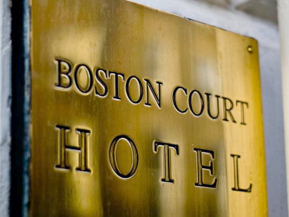 The Boston Court Hotel's welcoming entrance