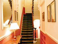 The hotel stairway The hotel stairway