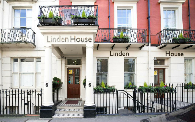 An exterior view of Linden House Hotel