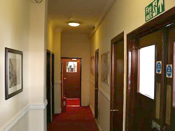 The hallway at Shelton Hostel