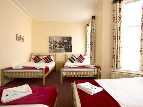 Family rooms at the Golden Strand Hotel are great value for money allowing you to spend more exploring London