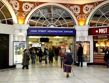 High Street Kensington Tube Station, London