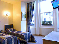 A twin room at Oxford Hotel London