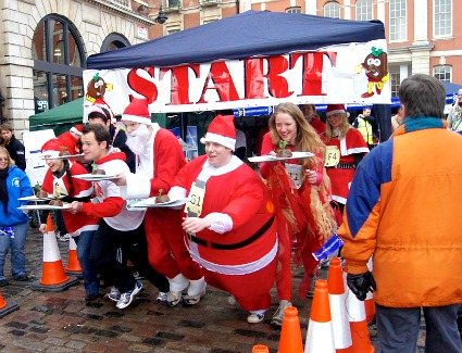 Great Christmas Pudding Race at Covent Garden Piazza, London