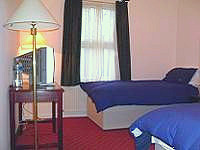 A twin room at City View Hotel London