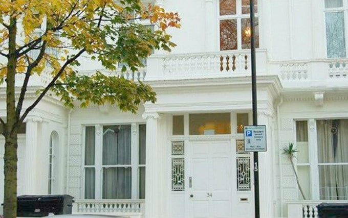 The exterior of Leinster Gardens Apartments