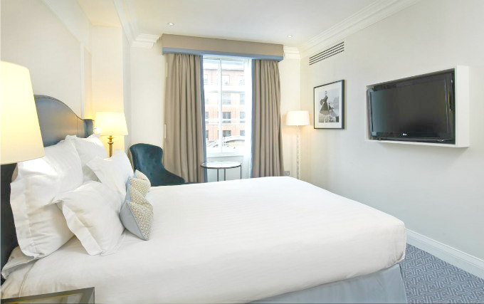 A double room at The Waldorf Hilton London