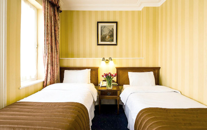 A twin room at Best Western Swiss Cottage Hotel