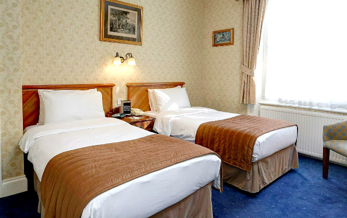 Twin room at Best Western Swiss Cottage Hotel
