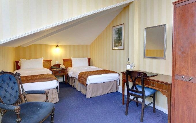 A typical twin room at Best Western Swiss Cottage Hotel