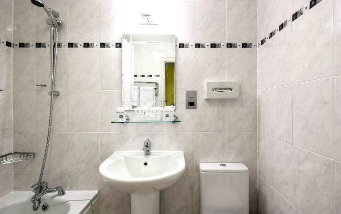 A typical shower system at Best Western Swiss Cottage Hotel