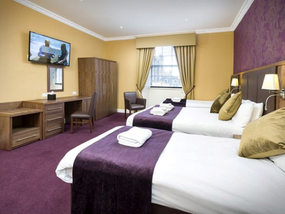 Quad rooms at The Ballantrae Hotel are the ideal choice for groups of friends or families
