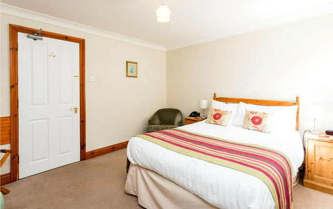 A comfortable double room at The Lawn Guest House