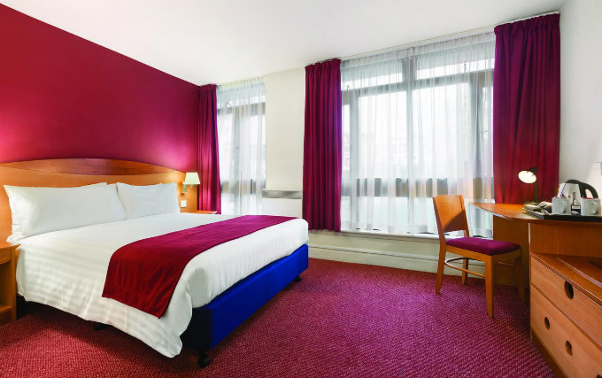 A comfortable double room at Waterloo Hub Hotel & Suites