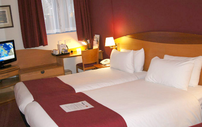 A twin room at Waterloo Hub Hotel & Suites