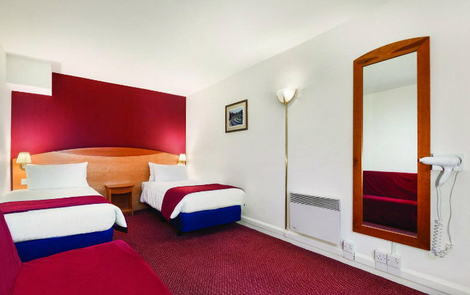 A typical twin room at Waterloo Hub Hotel & Suites