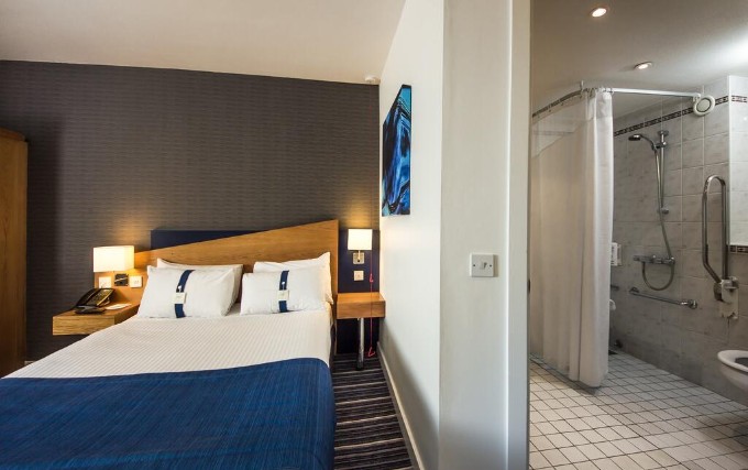 A typical double room at Holiday Inn Express London Royal Docks Docklands