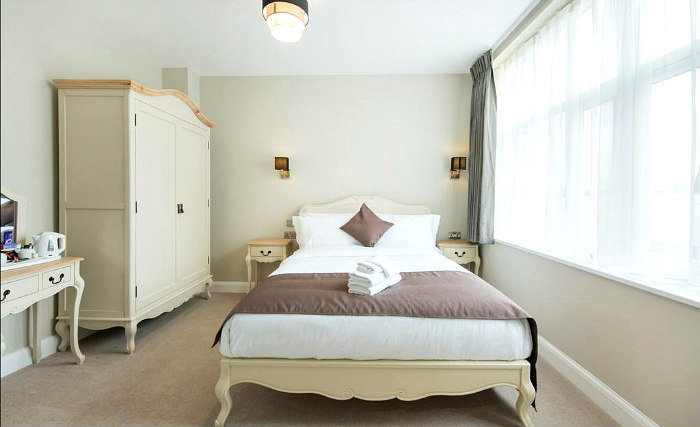 A double room at Docklands Lodge Hotel London