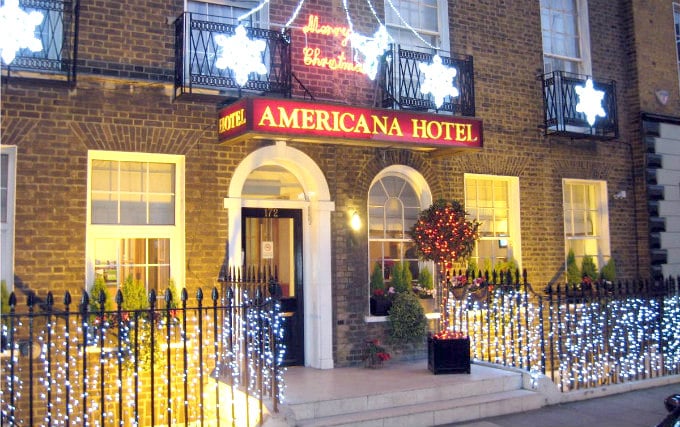 An exterior view of Americana Hotel London
