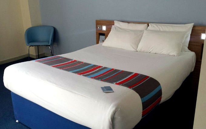 A double room at Travelodge Covent Garden