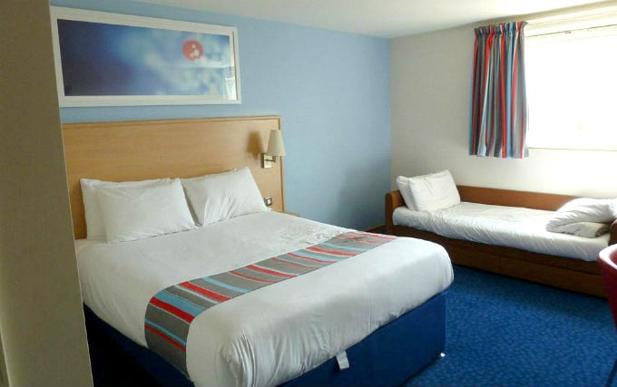 A typical triple room at Travelodge Covent Garden