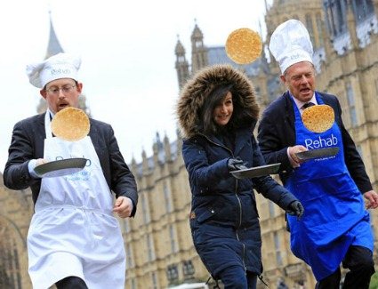 Pancake Day Races at Victoria Tower Gardens, London
