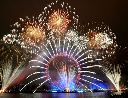 Mayor of Londons New Years Eve Fireworks Display, London