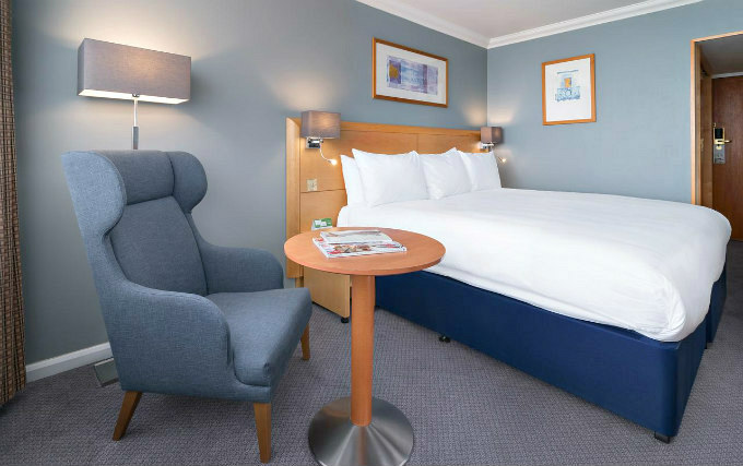 A typical double room at Holiday Inn London Kensington Forum