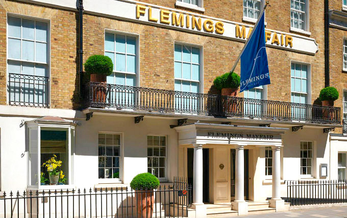 An exterior view of Flemings Mayfair Hotel
