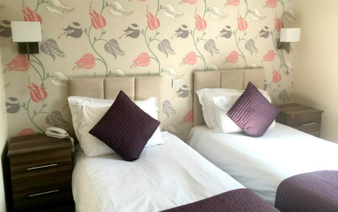 A typical twin room at George Hotel London