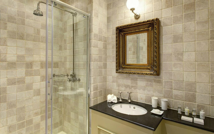 A typical shower system at The Gore London - Starhotels Collezione