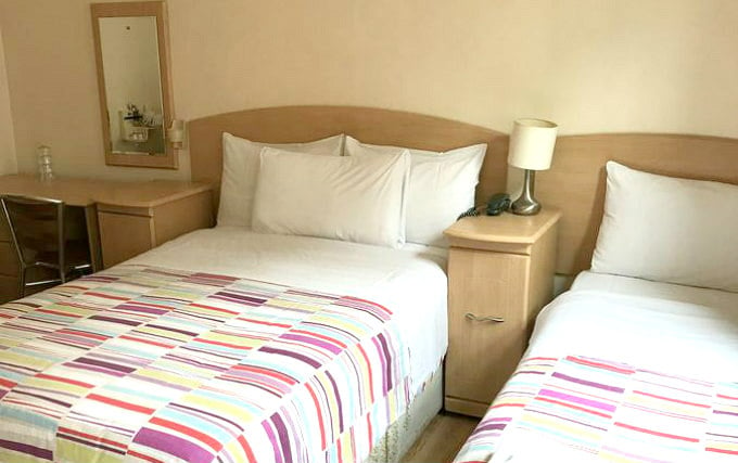 A typical triple room at Seven Dials Hotel