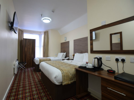 Triple rooms at Lucky 8 Hotel are the ideal choice for groups of friends or families