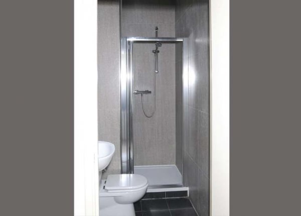 A typical shower system at Abercorn House