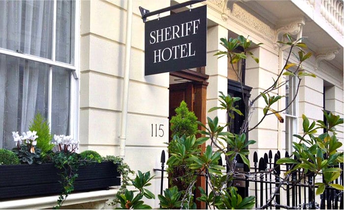 An exterior view of Sheriff Inn London
