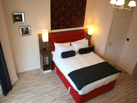 A typical double room at Simply Rooms and Suites