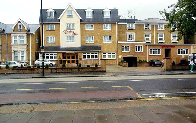 An exterior view of Viking Hotel London